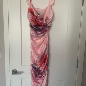 New Anthropologie Elegant Pink Floral Dress